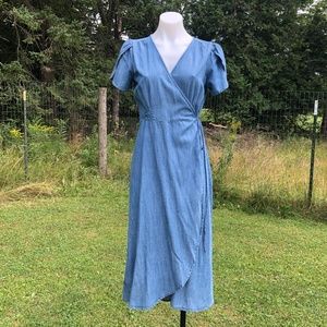 Gap Denim Wrap Dress